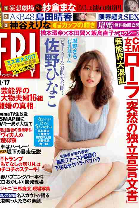 [日本写真杂志]ID0088 [FRIDAY] 2017.11.17 佐野ひなこ