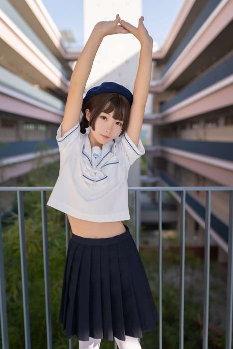 [兔玩映画写真]ID0726 2092_3372楼梯上的白丝少女-