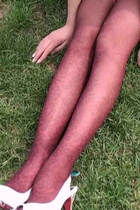 [学院私拍高清视频]ID0009 丝袜 (17)紫色豹纹连裤丝